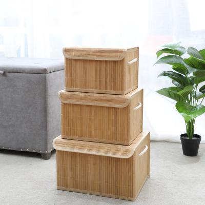 China Small natural bamboo storage bins bathroom storage bins small home decoration storage basket box southwestern animals for sale