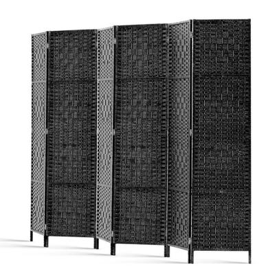 China Good Quality Handwork Rattan Foldable Room Dividers 3 Panel Decorative Bamboo Room Portable Folding Screen for sale