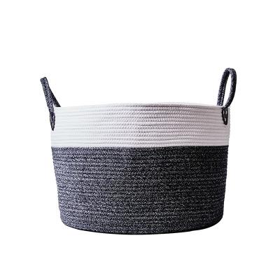 China Factory direct sale modern large storage cotton rope basket large for clothes and toys for sale