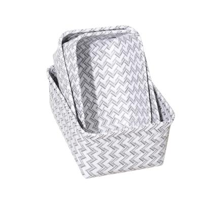 China Sundries Household Hand - Woven Basket Multiple Color Options PP Belt Basket Polypropylene Storage Basket for sale