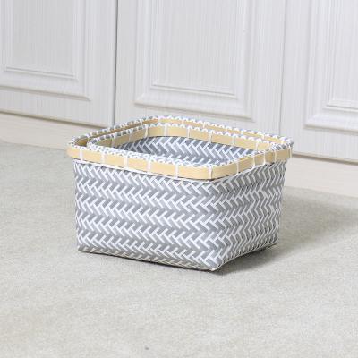 China Sustainable Wholesale Resin Storage Basket PP Wicker Basket For Home for sale