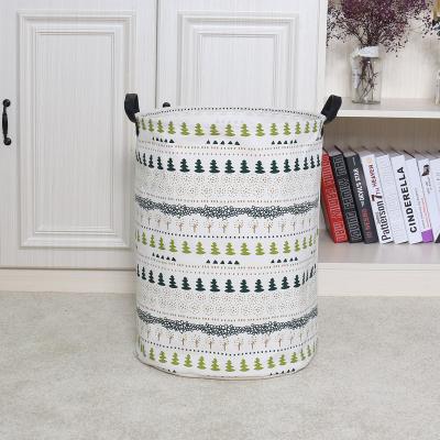 China Classic Decorative Fabric Waterproof Collapsible Laundry Hamper With Handles for sale