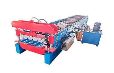 China Rollo de la hoja de la techumbre del grueso del acero 0.3-0.8m m que forma la máquina con el sistema de control del PLC en venta