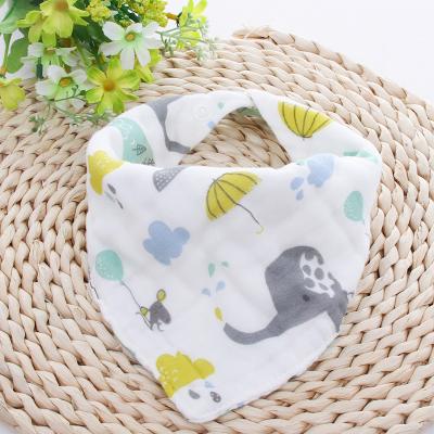 China Washable Customized Breathable Baby Cotton Feeding Drool Bibs For Kids for sale