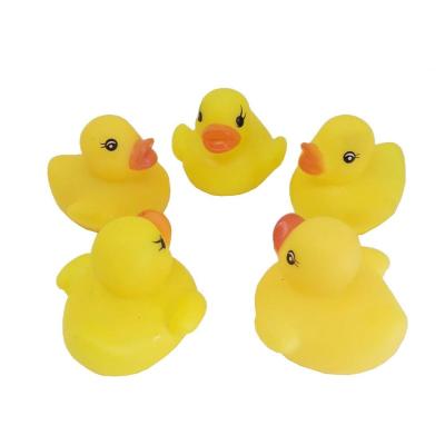 China Wholesale Animal Toy Stock Design PVC Baby Bath Cognitive Floating Plastic Duck Toy for sale