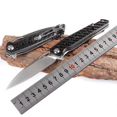 China High Quality Screw Release D2 Steel Pocket Knife EDC Folding Knife With Carbon Fiber Handle for sale