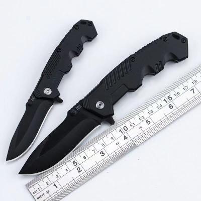 China Screw Release Black Outdoor Camping Pocket Survival Folding Liner Best Selling Military Knife for sale