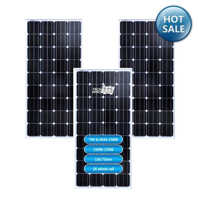 China China Wholesale 150Watt Have Quality Solar Panels Made Of Techwise 156.75mm High Clear Glass for sale