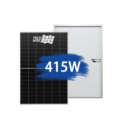 China Cheap Techwise Competitive Price Fast Charging Solar Panel 108 Half Cell PV Module 410W 415w 400w 182mmx182mm for sale