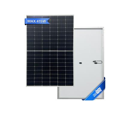 China Power Plant TechWise EU Warehouse Full 400W PV Module 400W Solar Panel 410W 415W High Efficiency Price Staggered Black Solar Panels for sale