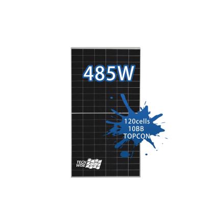 China Techwise Solar Panels Monocrystalline Solar ModuleLatest 485W 182mm Solar Product for sale