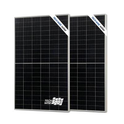 China Techwise TOPS CAM Mono Crystalline Photovoltaic 600w Double Glass Solar Panels 210mm for sale