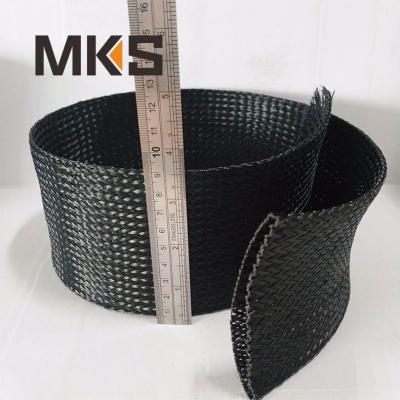 China Braided Insulation Protection Stainless Steel Wire Mesh Sleeve PET Fishing Pole Rod Cover Sleeving for sale