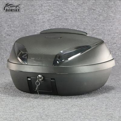 China Universal Motorcycle Luggage System Box 52L Motorcycle Case Backrest Top Motorcycle Box Motorcycle for sale