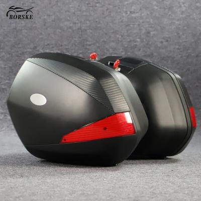 China Hot Sale Motorcycle Luggage System Motorcycle Saddle Bags Carbon Fiber Motorcycle Side Cases PP Motorcycle Side Box Accessories for sale