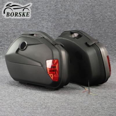 China Universal Motorcycle Luggage System Popular Selling Motorcycle Side Box ABS Saddle Bags Hard Motorcycle Saddle Rear Bag for sale