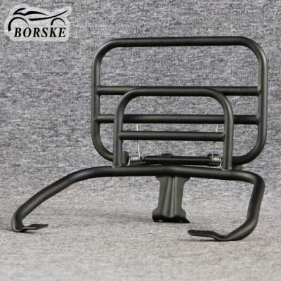 China High Quality Carbon Steel Motorcycle GTS GTV Black Folding Front Bracket Rack Scooter Front Luggage Rack For Vespa for sale