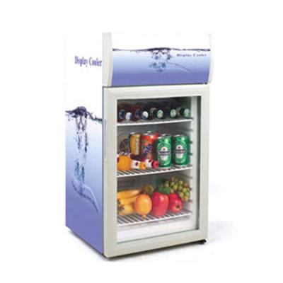 China Single-temperature Single-temperature Glass Top Bar Fridge/Worktop Tabletop Fridge Display Portable Cooler for sale