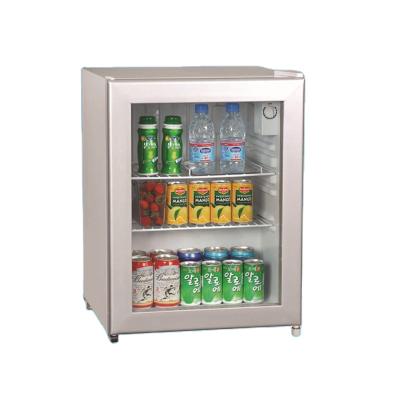 China Single-temperature 70L 130L Mini Counter Top Display Beverage Cooler, Glass Door Mini Beer Fridge for sale