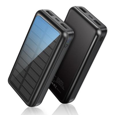 China Fast Backup Use High Capacity Solar Power Bank New Products Support Charging Solar Power Bank for sale