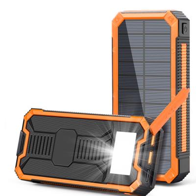 China Support High Capacity Portable Solar Mobile Power Battery Fast Charging Safe Solar Power Bank for sale