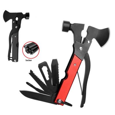 China Steel Outdoor Multi Functon Tactical Pliers Tool With Camping Hatchet Survival Hammer Tactical Ax With Knife Saw Pliers Screwdrivers for sale