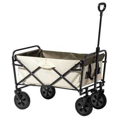 China Folding Camping Wagon Folding Camping Stroller Garden Stroller Children's Playpen Beach Trolley Portable Outdoor Service Wagon for sale