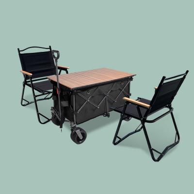 China Folding Camping Wagon Folding Camping Stroller Garden Stroller Children's Playpen Beach Trolley Portable Outdoor Service Wagon for sale