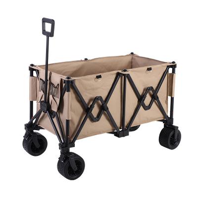 China Outdoor Camping Walker All Terrain Beach Collapsible Trolley Foldable Camping Wagon for sale