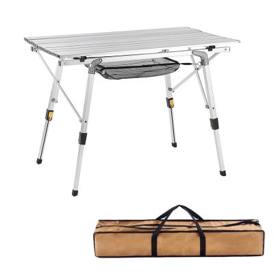 China Portable Aluminum Outdoor ADJUSTABLE HARDBOARD Table Folding Camping Table Small Lightweight Camping Table for sale