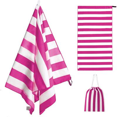 China Extra Large Microfiber Towels Sand Free Beach Towel Soft Lightweight Quick Dry Absorbent Super Towel Compressed for sale