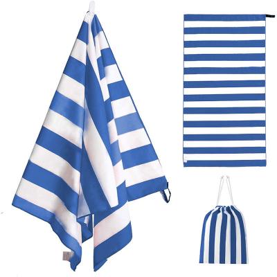 China Custom Printed Compressed TB Sand Microfiber Free Quick Dry Beach Towel for sale