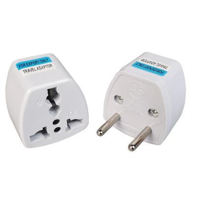 China 2 Pin EU Plug EU Euro Adapter Industrial European Travel Adapter Electrical Plus Power Cord Charger Sockets Outlet Conversion Plug for sale