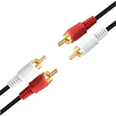 China DVD Player Gold Plated 2 RCA Male To Male 2 RCA AV Cable Stereo Audio Video Line Cord For DVD TV Connector for sale