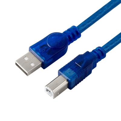 China Other 1.5M USB 2.0 A To B Male To Male For Printer Scanner Cable Transparent Blue for sale