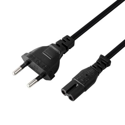 China Home Appliance Europe 2 Pin Plug Power Cord AC Type Power Extension Cord To IEC C7 250v for sale