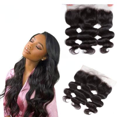 China Natural Wave Hair Lace Closure Ear To Ear Lace Frontal Wholesale Price 12A Brazilian Virgin Hair Extensions for sale