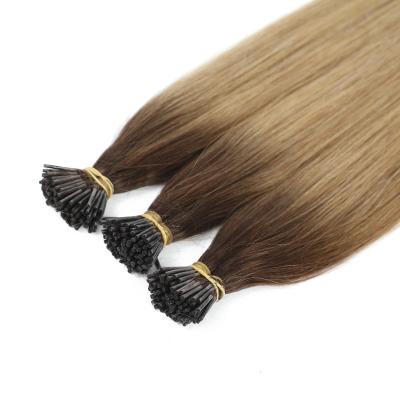 China I-tips Natural Afro Curly Curly Hair Extension Raw Indian Micro Wave Pearl I-Tips for sale