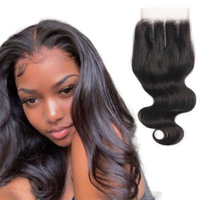 China Brazilian Loose Body Wave Hair Extensions Human Hair Wigs 4X4 HD Full Lace Closure Wig Natural for sale