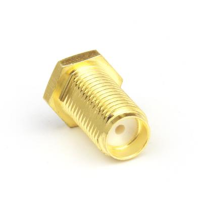 China Plastic RF Connector Female Male Pin Female Pin Inner & Outer Screw Hole Needle Adapter Inner Crimp RG142 RG58 Inner Coaxial Connector for sale