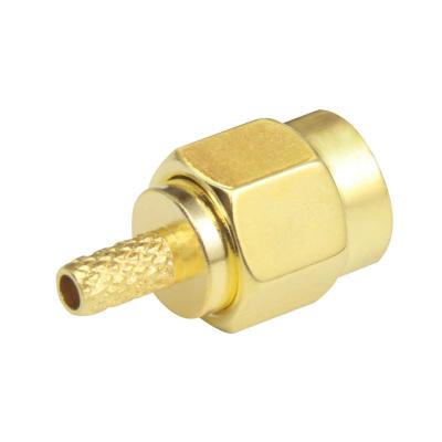 China LMR174RG316 crimp LMR174RG316 rf coaxial connector SM-J-1.5 male rf male rf connector inner brass or bronze inner screw needle for sale