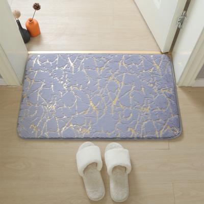 China Contemporary Non-Slip High Quality Non-Slip And Contracted Style Living Room Floor Polyester Carpet Hot Stamping Door Mat for sale