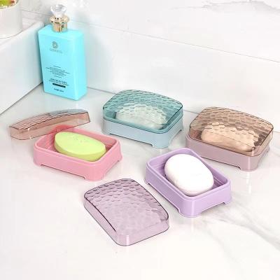 China Traditional Large Size Clear Plastic Soap Holder Soap Container Portable Clear Box For Home Kitchen for sale