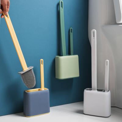 China Durable Toilet Bowl Brush And Holder Set With Freestanding / Wall Mounted Small Toilet Brush Holder for sale