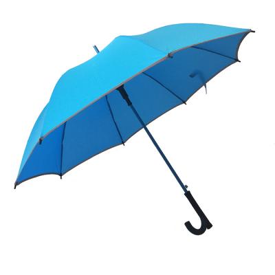 China 2021 Transitional Umbrella 2021 Automatic Open Safety Reverse Straight Umbrella Windproof With Popular J Handle for sale