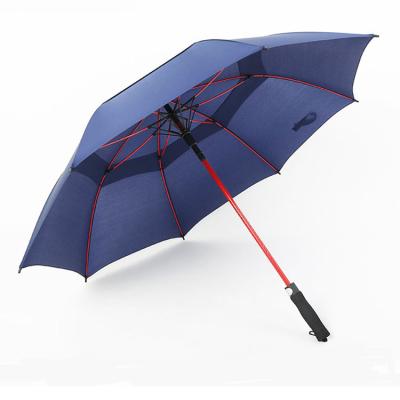 China All at 1 Xiamen Hoda Custom Printing Golf Umbrella 30 Inch Long Shaft Golf Umbrella Double Canopy Golf Umbrella for sale