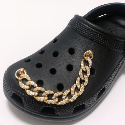 China Chains shoe charm rock heavy metal chain charms decoration accessories suitable for croc shoes and Gibbs bracelet for sale