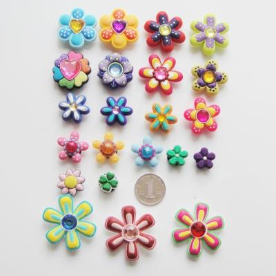 China Clog charm 2021 new products cute flower charms shoe charms decoration accessories for croc shoes for sale