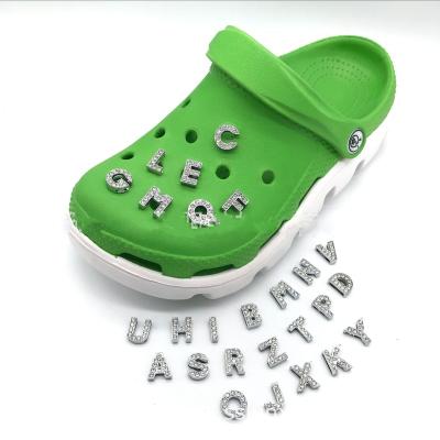 China Choke charm new product high-end alloy diamond alphabet decoration accessories suitable for croc shoes for sale