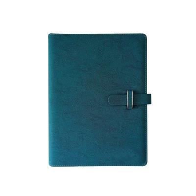 China High Quality Custom 6 Ring Binder PU Leather Business Notepad With Buckle Business Loose Leaf Notebook for sale